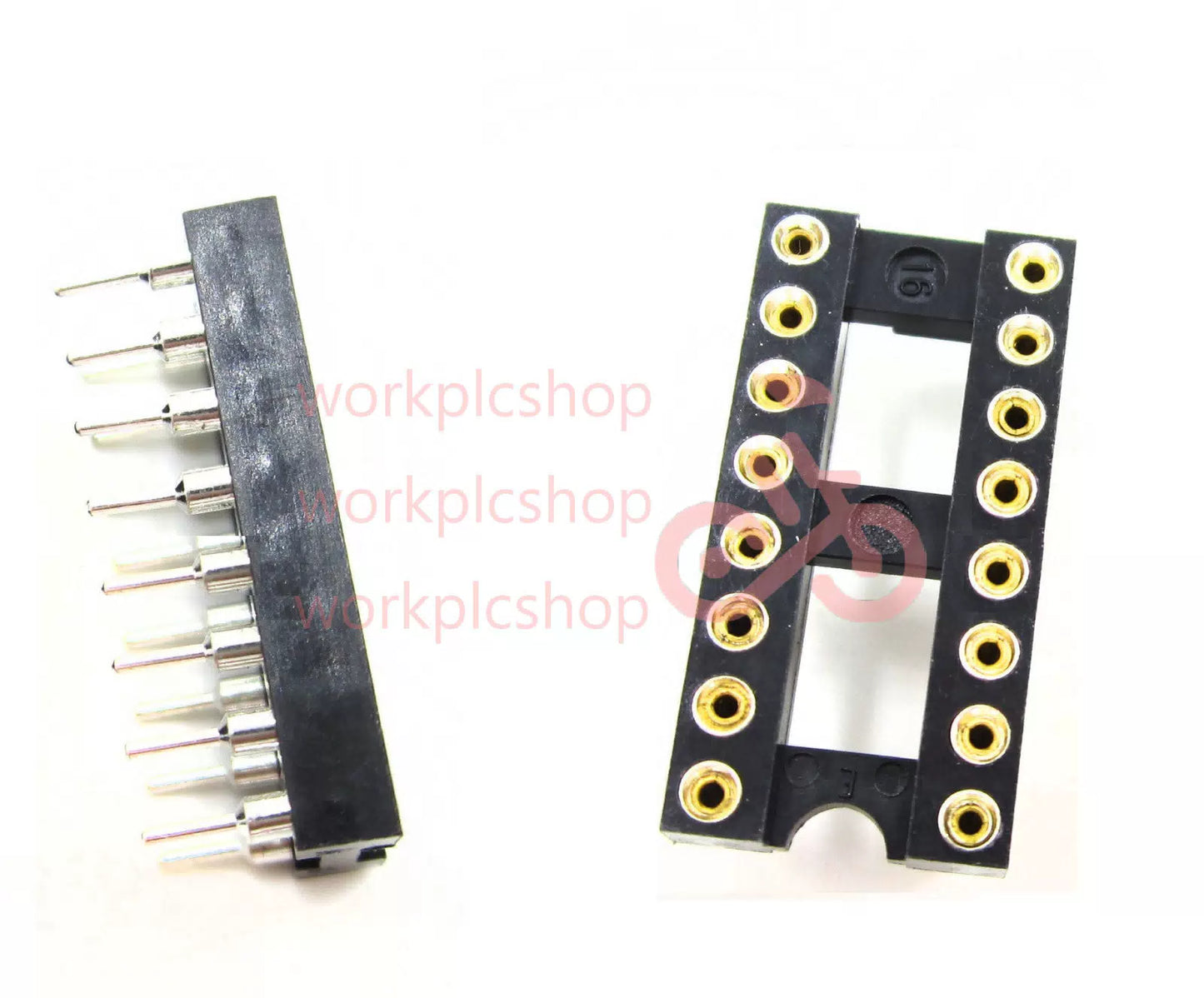 50pcs 16Pin DIP SIP Round IC Sockets Adaptor Solder Type gold plated machined [1]