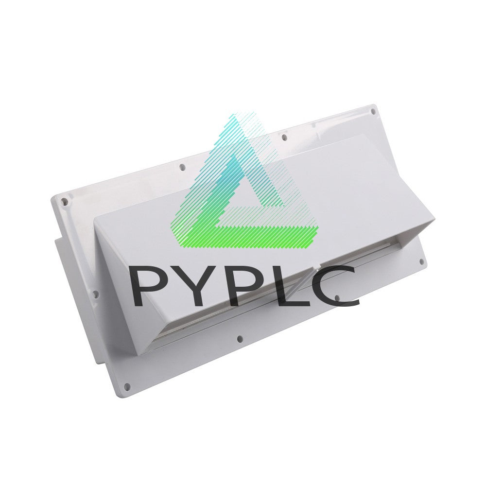 White RV Range Hood Vent with Damper Exterior Sidewall