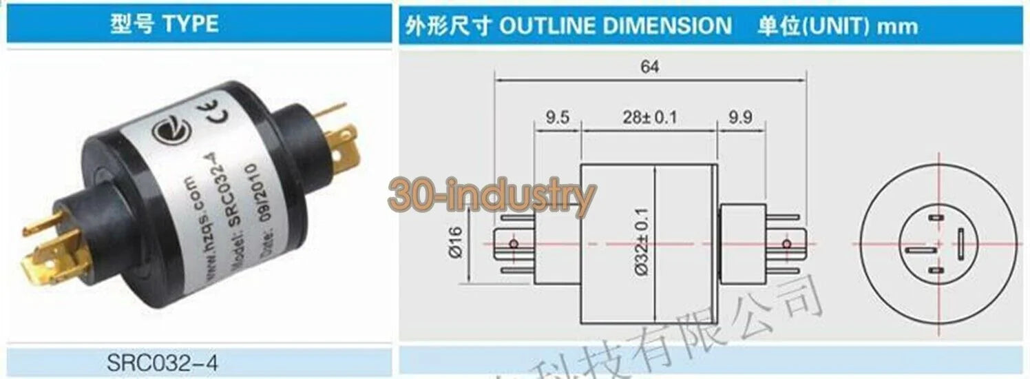 5Pcs/Lot Directly connected conductive slip ring SRC032-4 SRC0324 - KOEED [4]