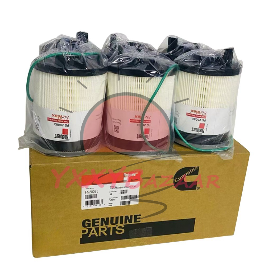 6X FS20083 Fleetguard Fuel Water Separator Filter For Cummins ISX DD13 DD15 DD16