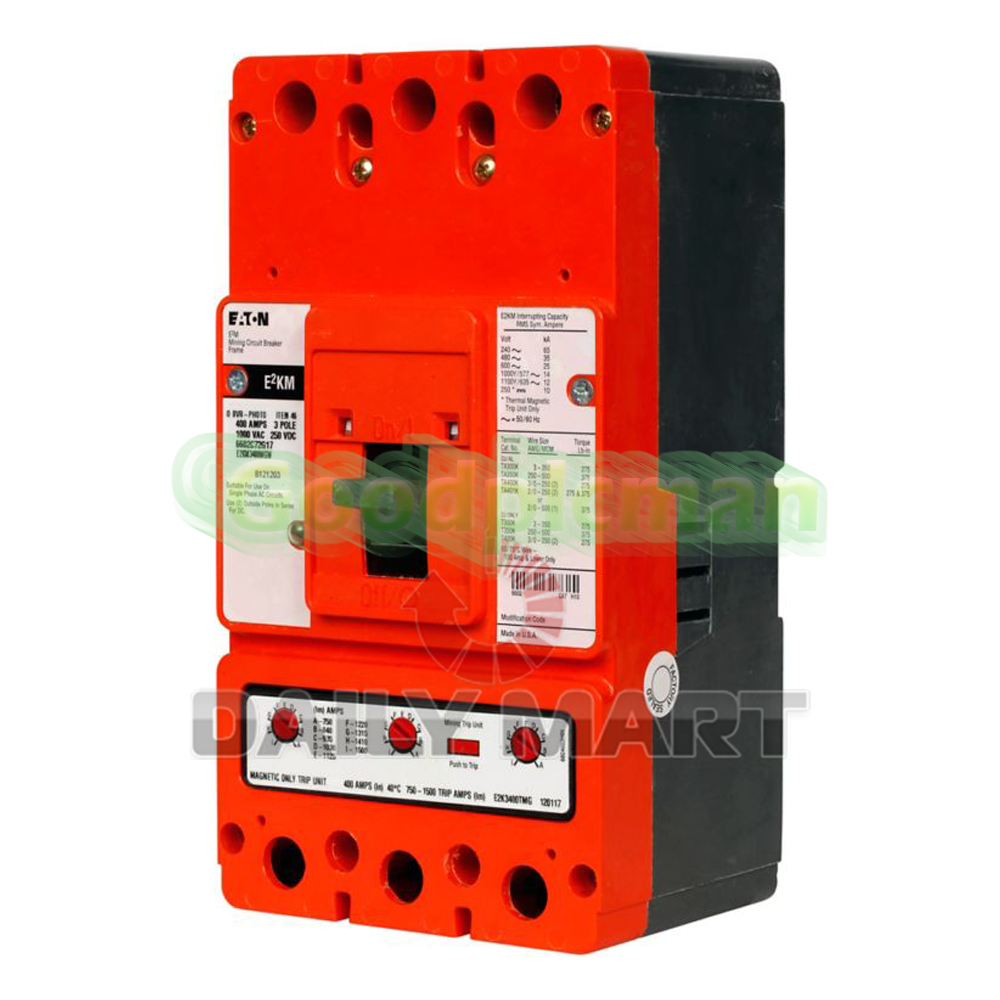 EATON E2KM3400MGW Mining Circuit Breaker 3P 400A