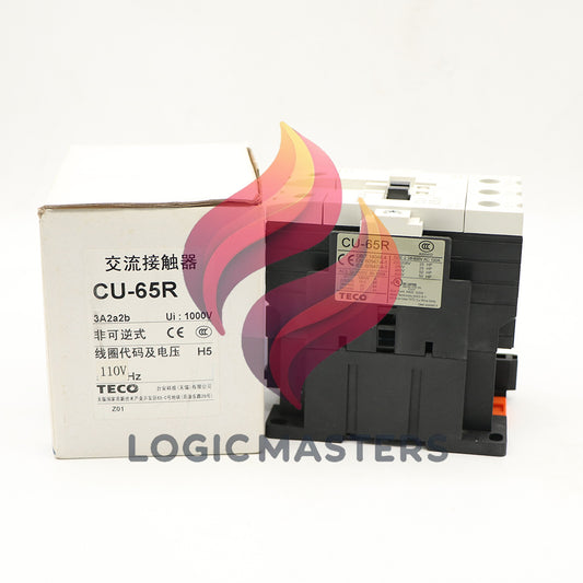 1Pcs TECO CU-65R Magnetic Contactor 100 Amp, 3 Phase, 110V Coil 3A2a2b