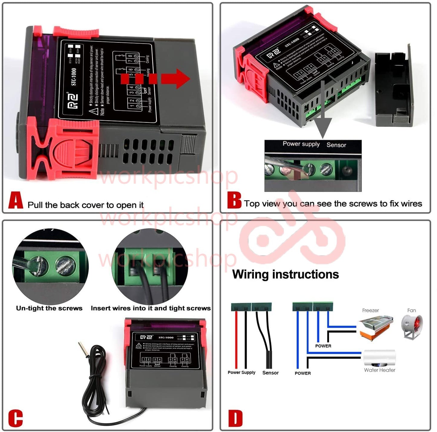 STC-1000 Digital Temperature Controller Thermostat w/ Sensor AC 110V Universal