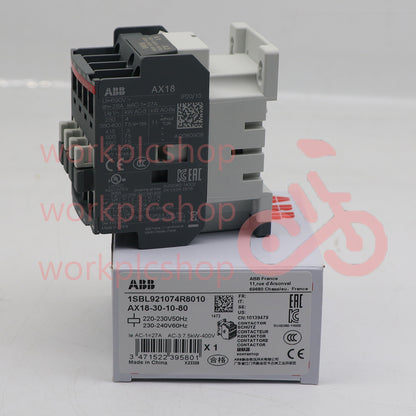1PCS ABB AX18-30-10-80 Contactor 220-230V50Hz/230-240V60Hz 1SBL921074R8010