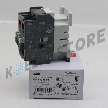 1PCS ABB AX18-30-10-80 Contactor 220-230V50Hz/230-240V60Hz 1SBL921074R8010