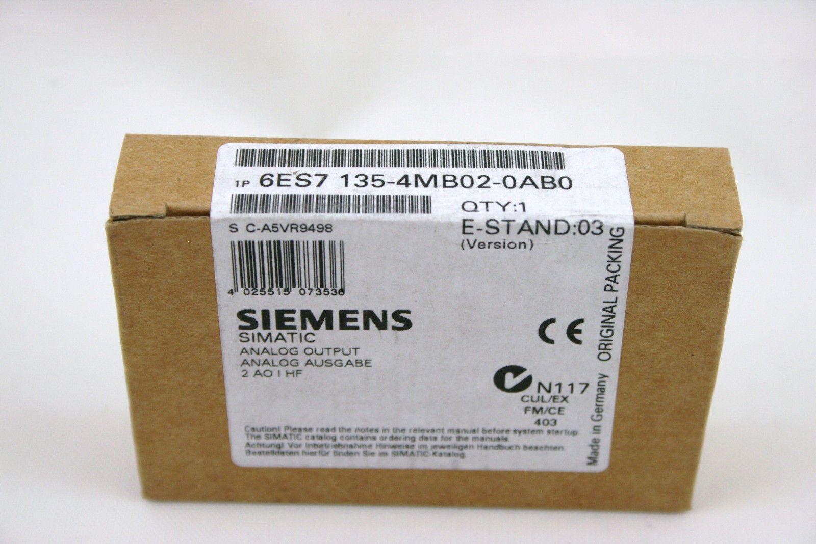 6ES7135-4MB02-0AB0 KOEED 201-500, 80%, import_2020_10_10_031751, Other, Siemens