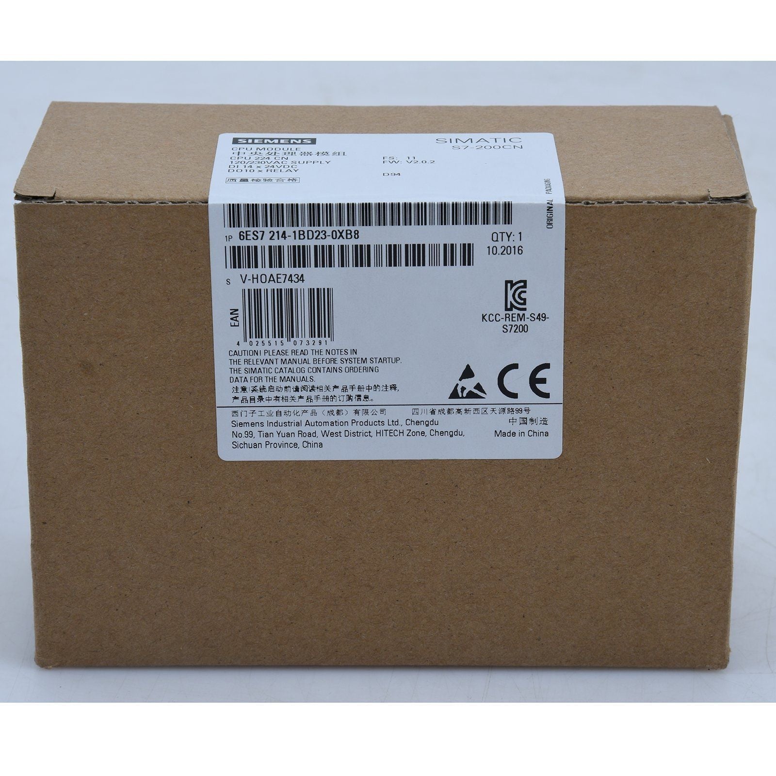 6ES7214-1BD23-0XB8 KOEED 101-200, 80%, import_2020_10_10_031751, Other, Siemens