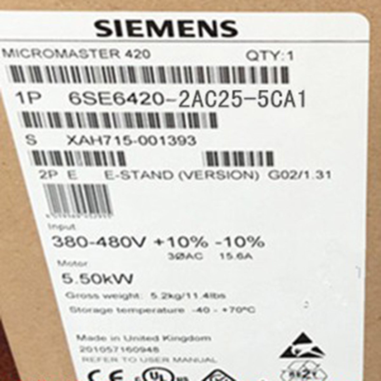 6SE6420-2AC25-5CA1 - SIEMENS