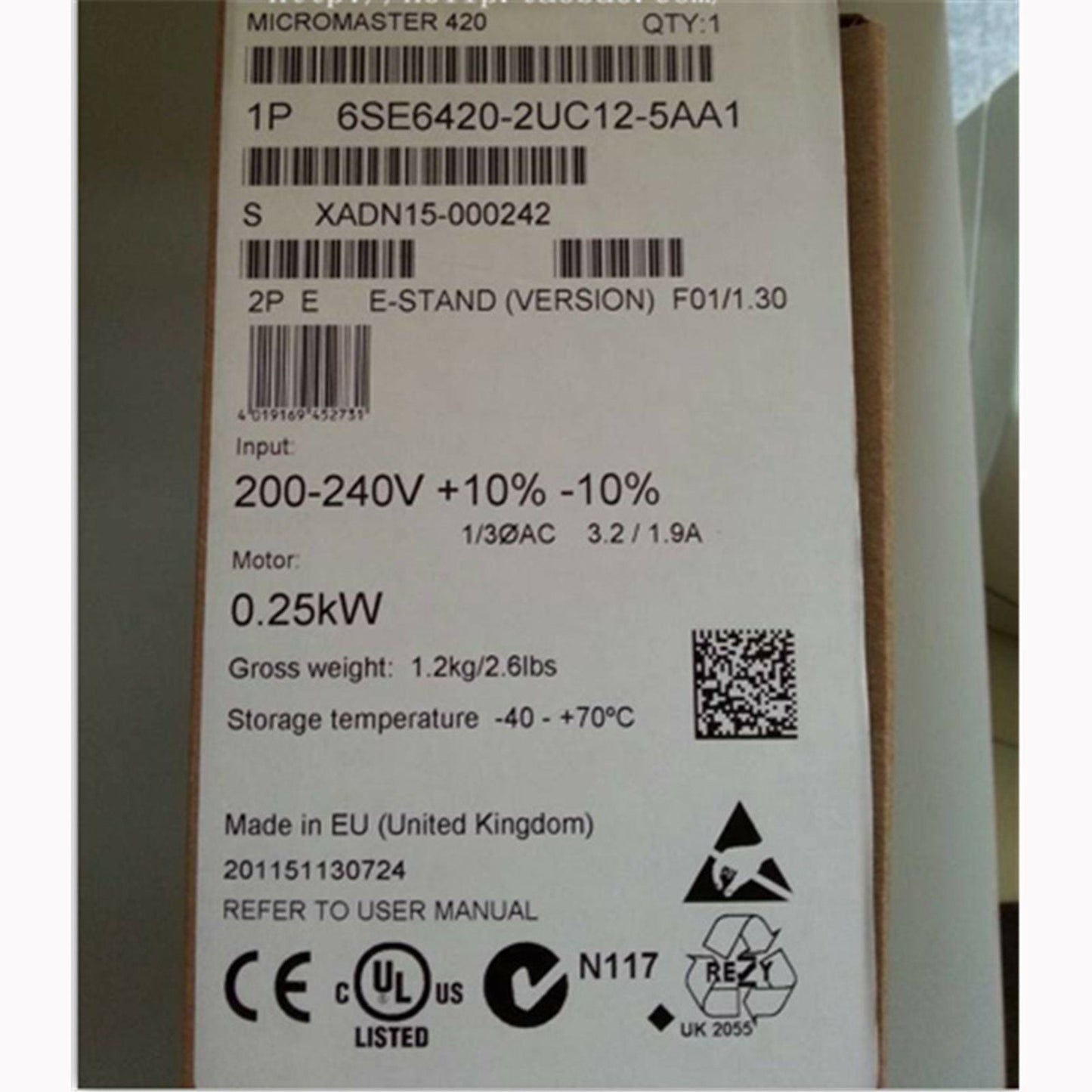 6SE64202UC125AA1 - SIEMENS