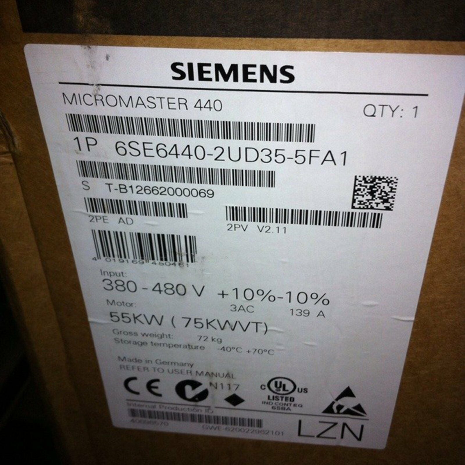 6SE6440-2UD35-5FA1 - SIEMENS