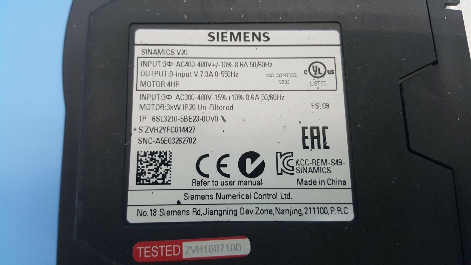6SL3210-5BE23-0UV0 - SIEMENS