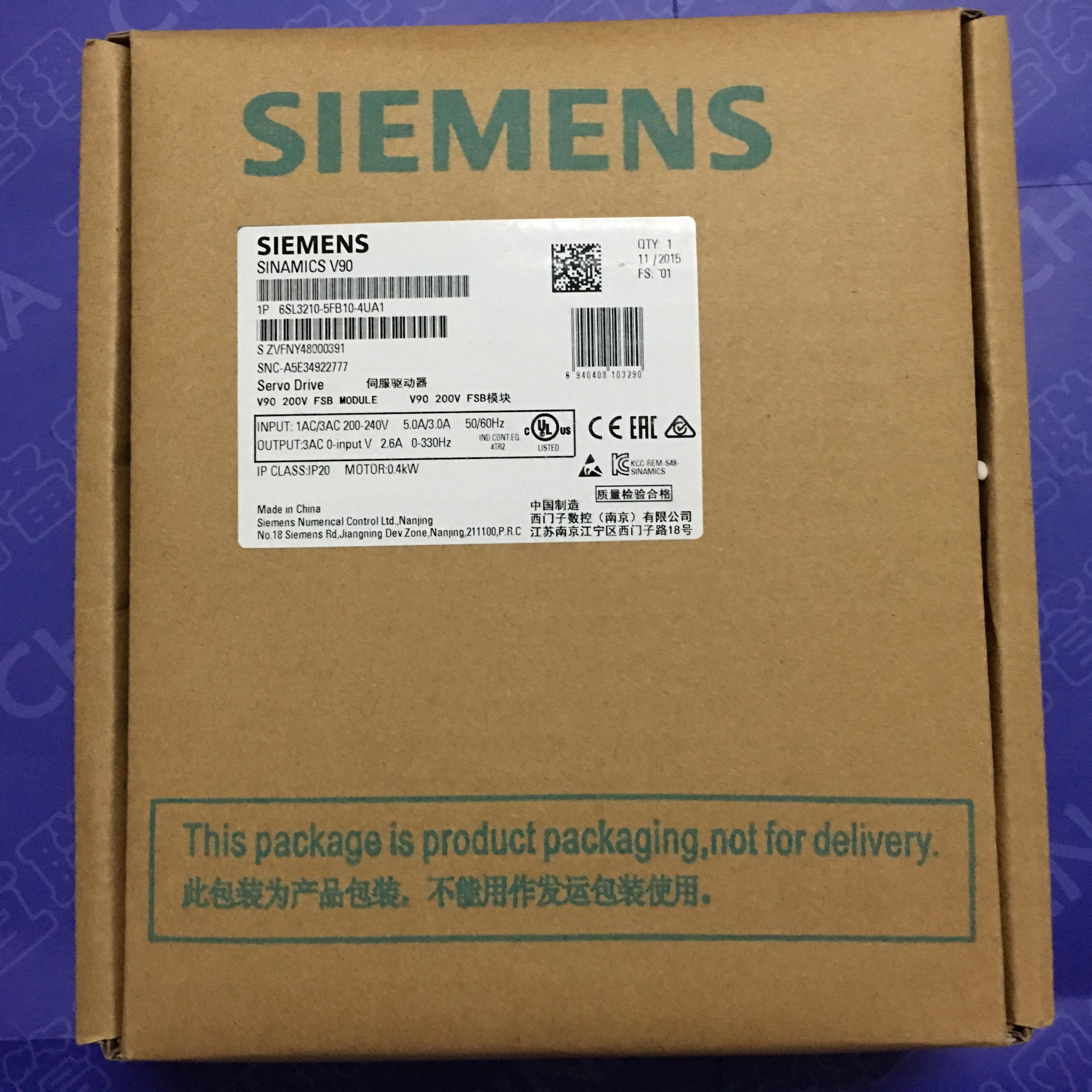 6SL3210-5FB10-1UA0 KOEED 201-500, 80%, import_2020_10_10_031751, Other, Siemens