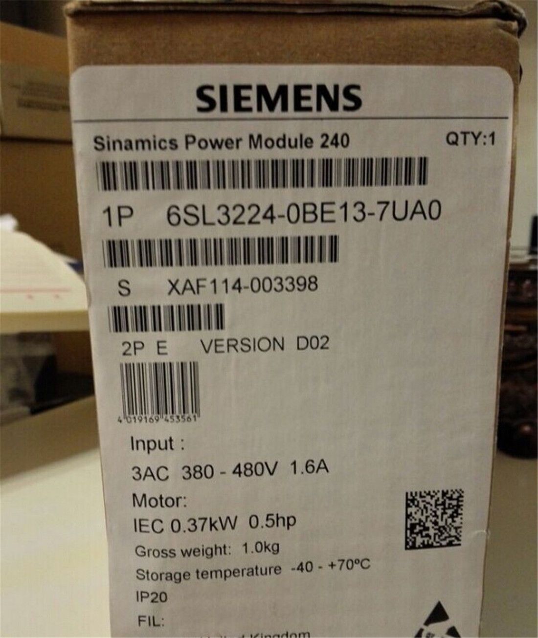 6SL3224-0BE13-7UA0 KOEED 201-500, 80%, import_2020_10_10_031751, Other, Siemens