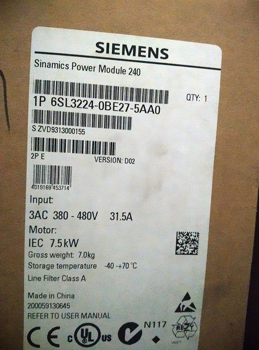6SL3224-0BE27-5AA0 - SIEMENS