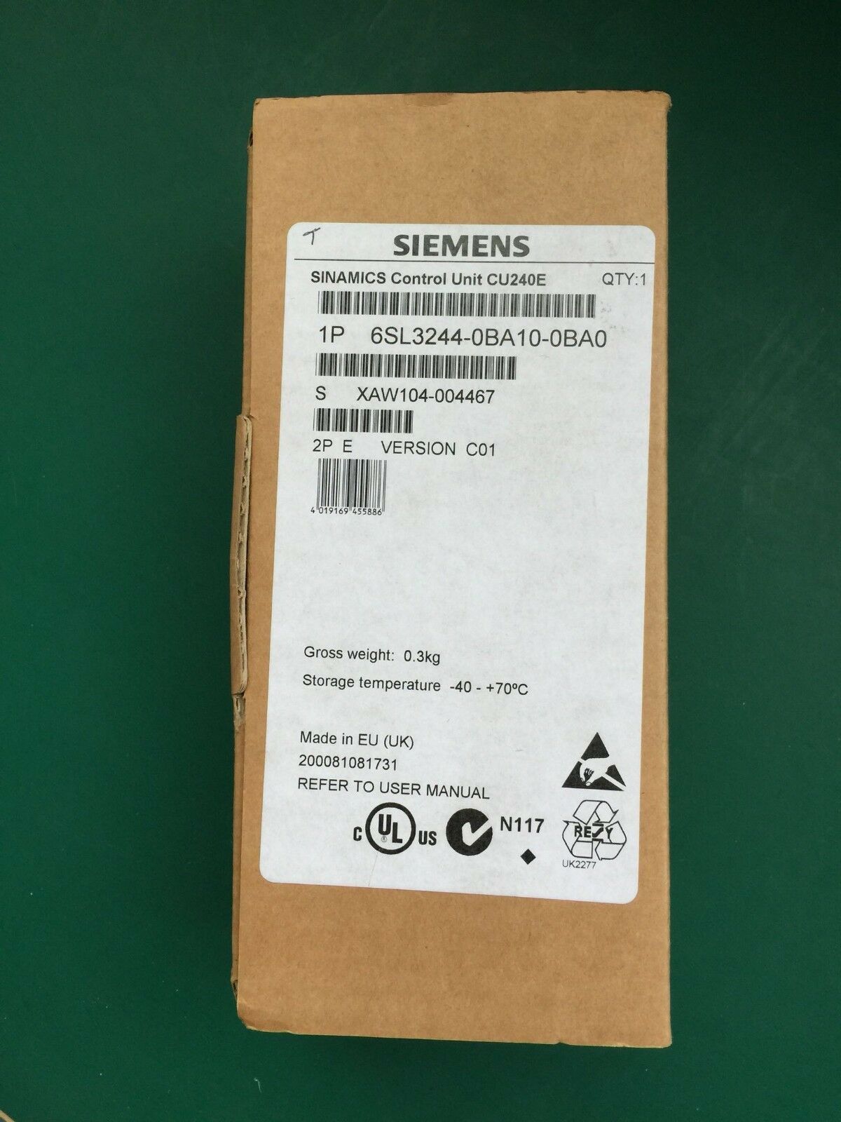 6SL3244-0BA10-0BA0 - SIEMENS