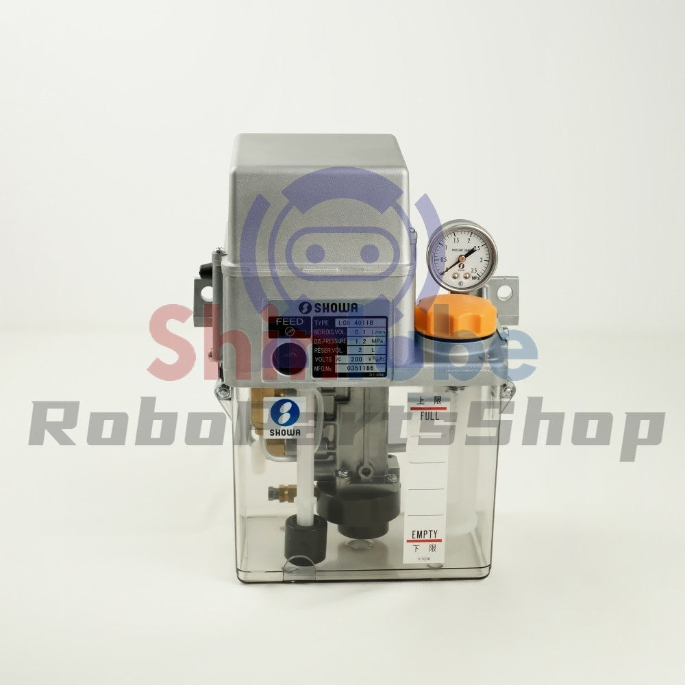 Showa Lubricator LCB4-011B Auto Lubrication Oil Pump, 2.0 Liter Tank, 200V