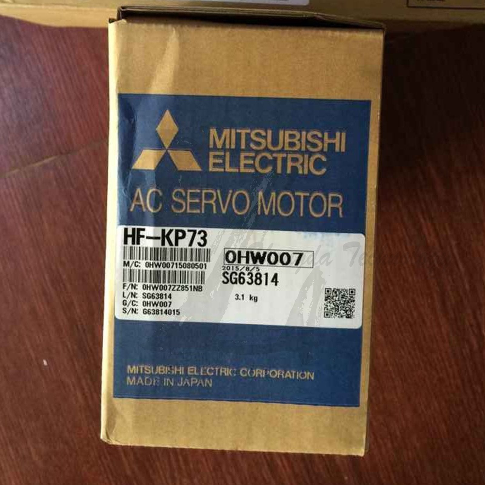 Mitsubishi Servo Motor 750 W 100 V & 200 V 15.6 A 6000 rpm 7.2 Nm HF-KP73 - MITSUBISHI