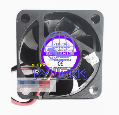 1pc for EVERCOOL EC4010H12E 4010 12V 0.08A cooling air 2-wire KW~