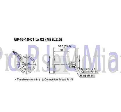 SMC GP46-10-01 Pressure Gauge with Switch 1PCS