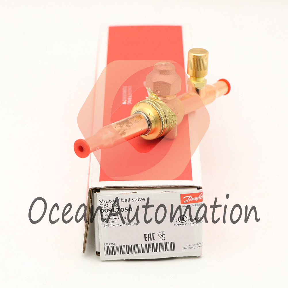 Danfoss 009L7050 1/4in Shut Off Ball Valve ODF GBC 6s Multiple Refrigerant MWP 6