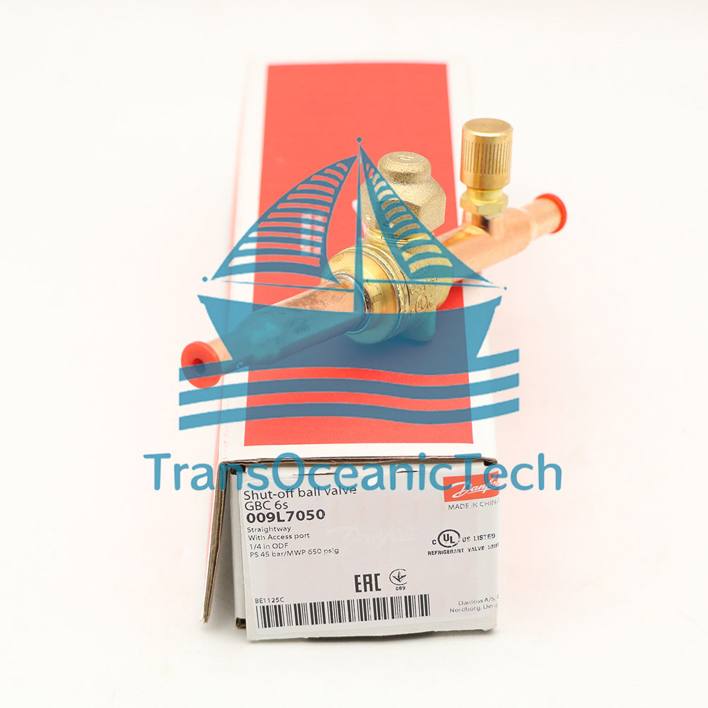Danfoss 009L7050 1/4in Shut Off Ball Valve ODF GBC 6s Multiple Refrigerant MWP 6