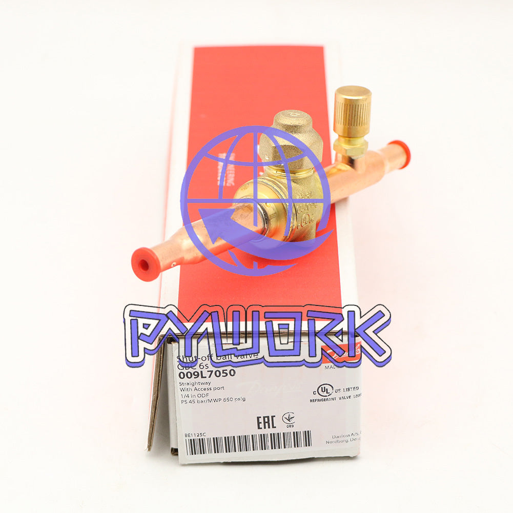 Danfoss 009L7050 1/4in Shut Off Ball Valve ODF GBC 6s Multiple Refrigerant MWP 6