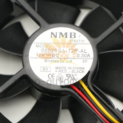 NMB 08025SA-12P-AL 12VDC 0.30A 3-wire Dual Ball Bearing Cooling Fan 1PCS