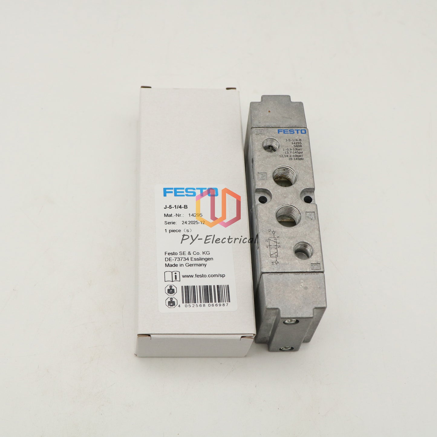1PC FESTO J-5-1/4-B 14295 Solenoid Valve