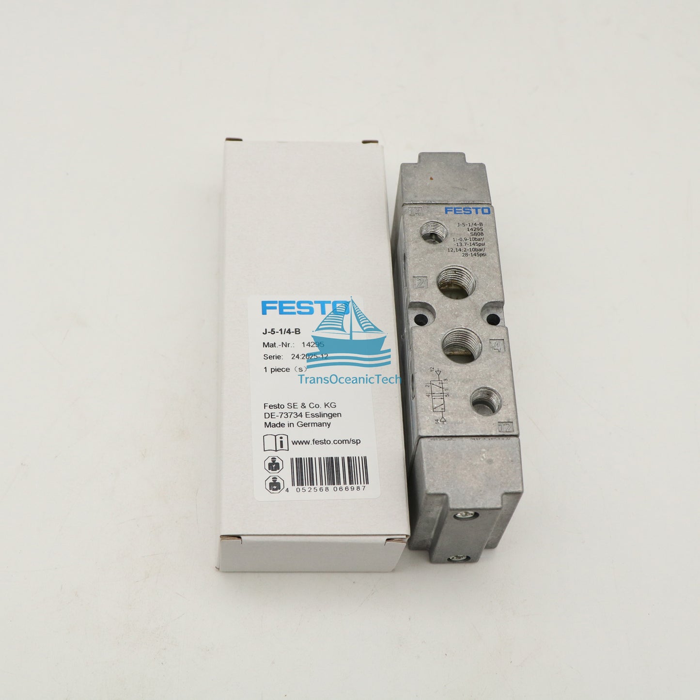 FESTO J-5-1/4-B 14295 Solenoid Valve 1PC