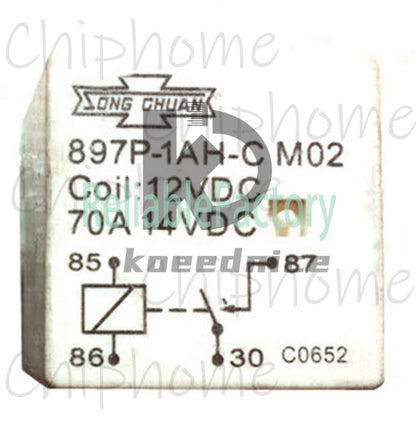 1PC SongChuan 897P-1AH-C M02 12VDC Power Relay 4Pins 70A 14VDC