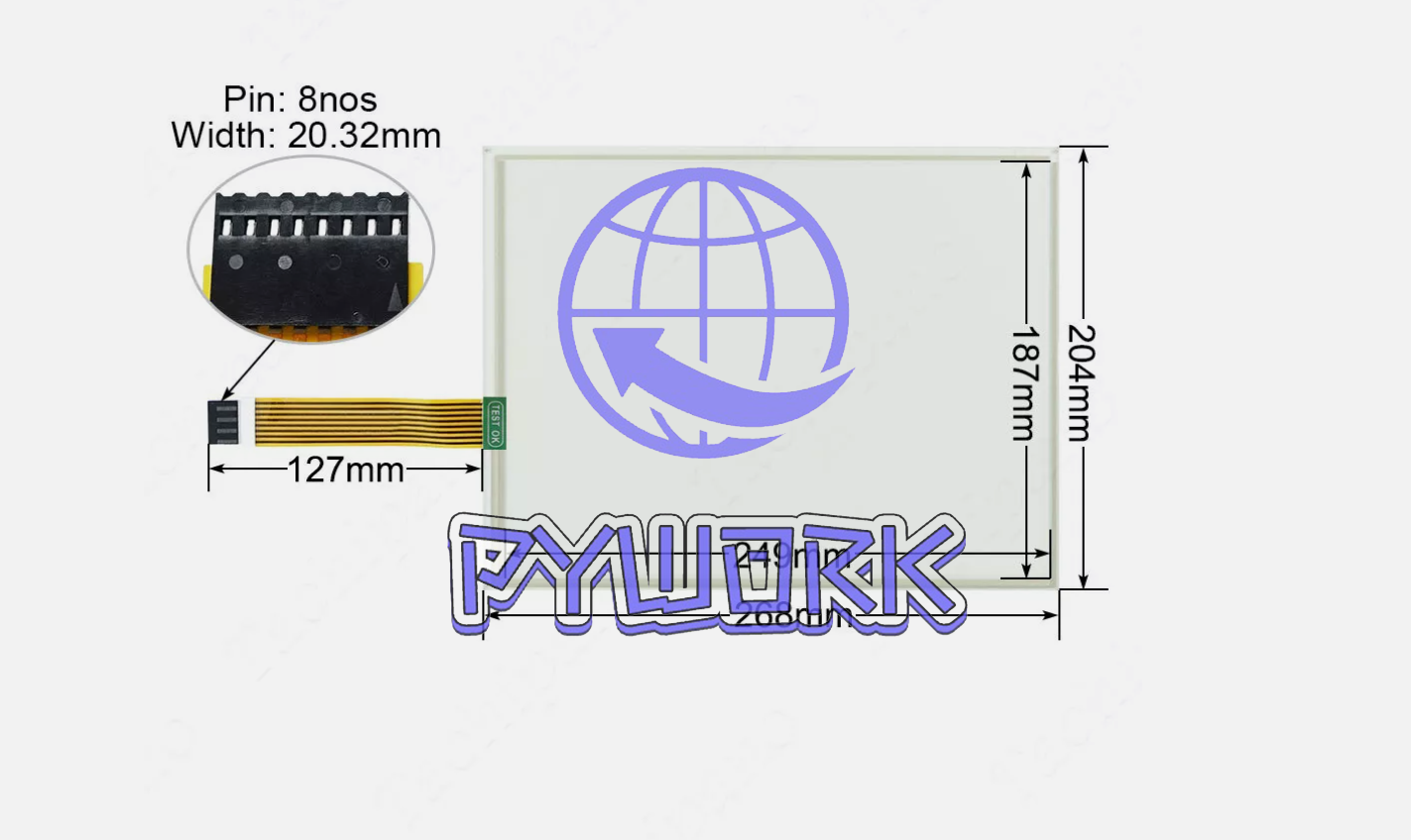 Touch Panel for AMT10019 91-10019-00A 1071-0054A 1001900A 1071.0054 Screen