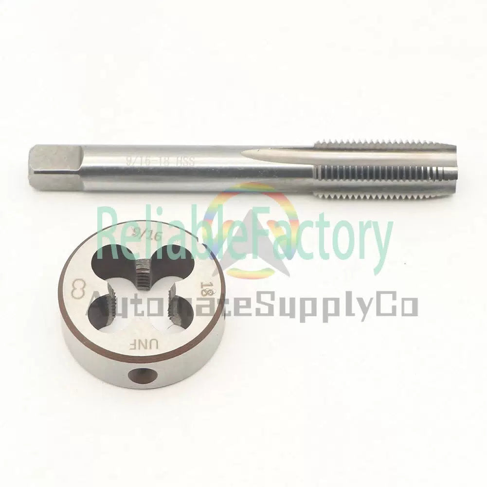 9/16"-18 UNF Tap and Die Set Right Hand, 9/16 x 18 UNF Thread Tap and Round Die [1]