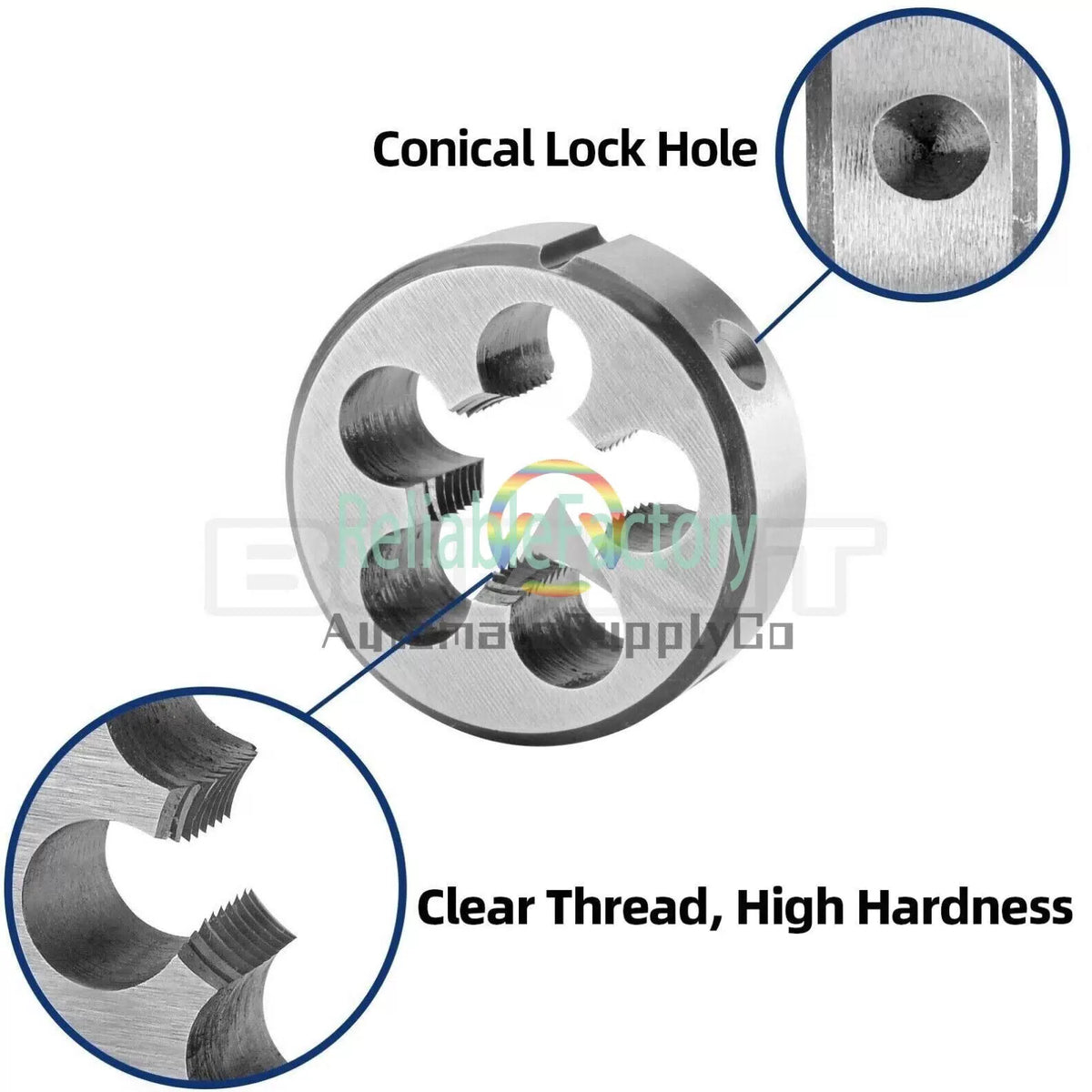 9/16"-18 UNF Tap and Die Set Right Hand, 9/16 x 18 UNF Thread Tap and Round Die [10]