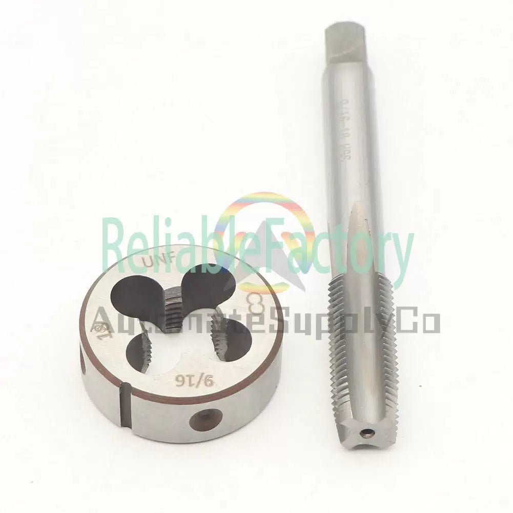 9/16"-18 UNF Tap and Die Set Right Hand, 9/16 x 18 UNF Thread Tap and Round Die [2]