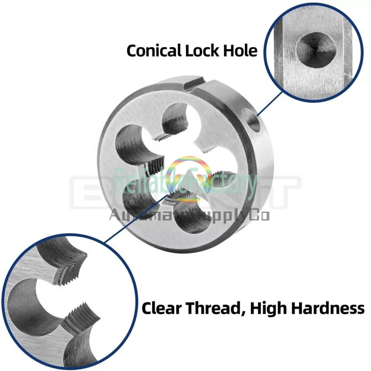 9/16"-18 UNF Tap and Die Set Right Hand, 9/16 x 18 UNF Thread Tap and Round Die [6]