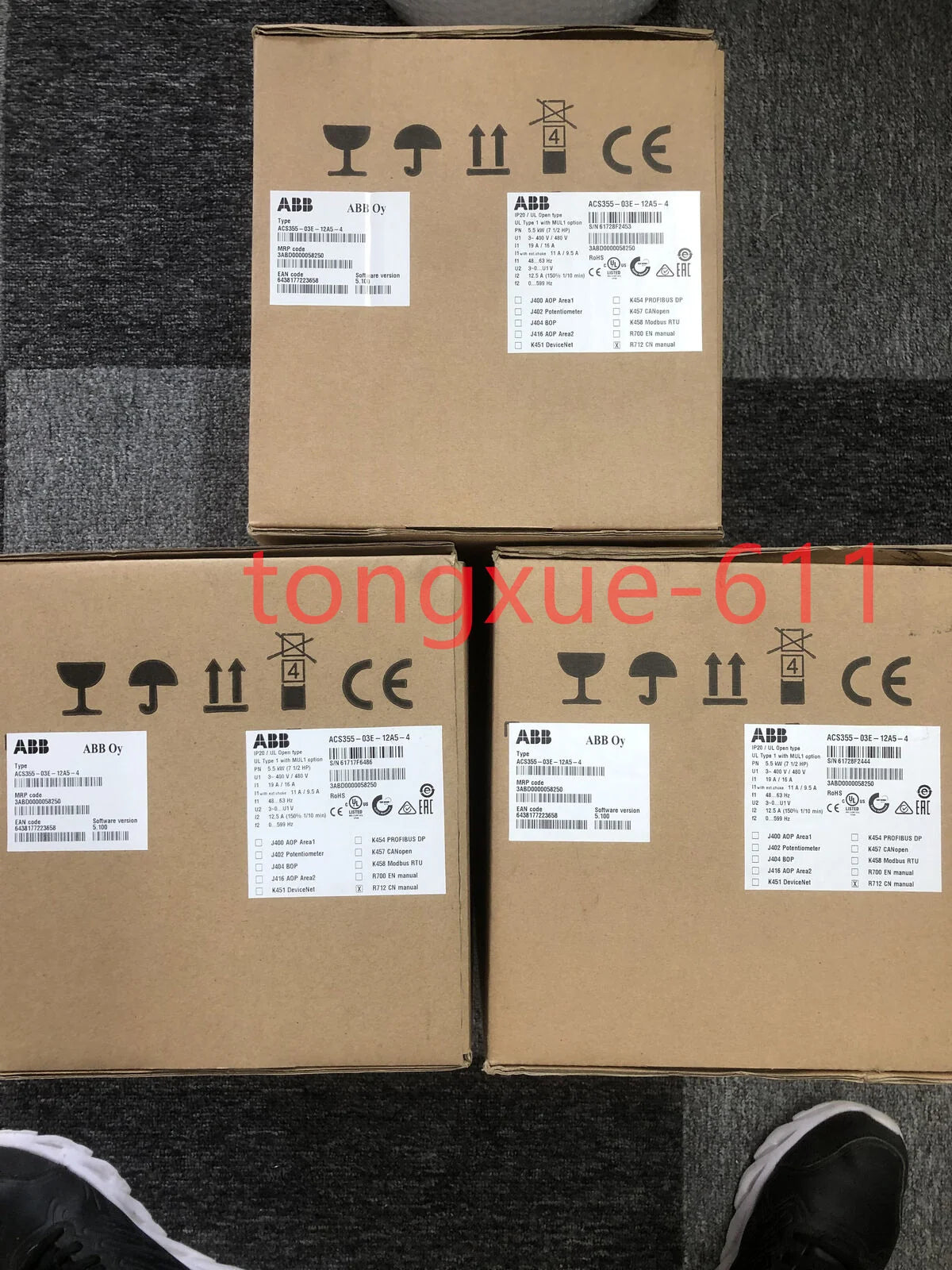 ABB ACS355 Variable Frequency Drive 12A5-4 Power Supply - ABB [5]