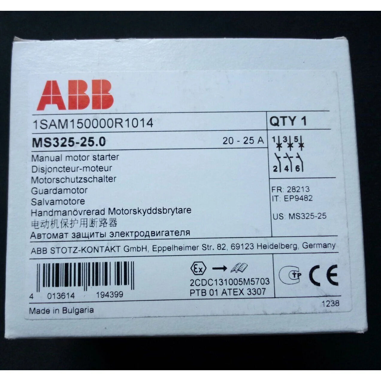 ABB MS325-25 Manual Motor Starter - ABB [1]
