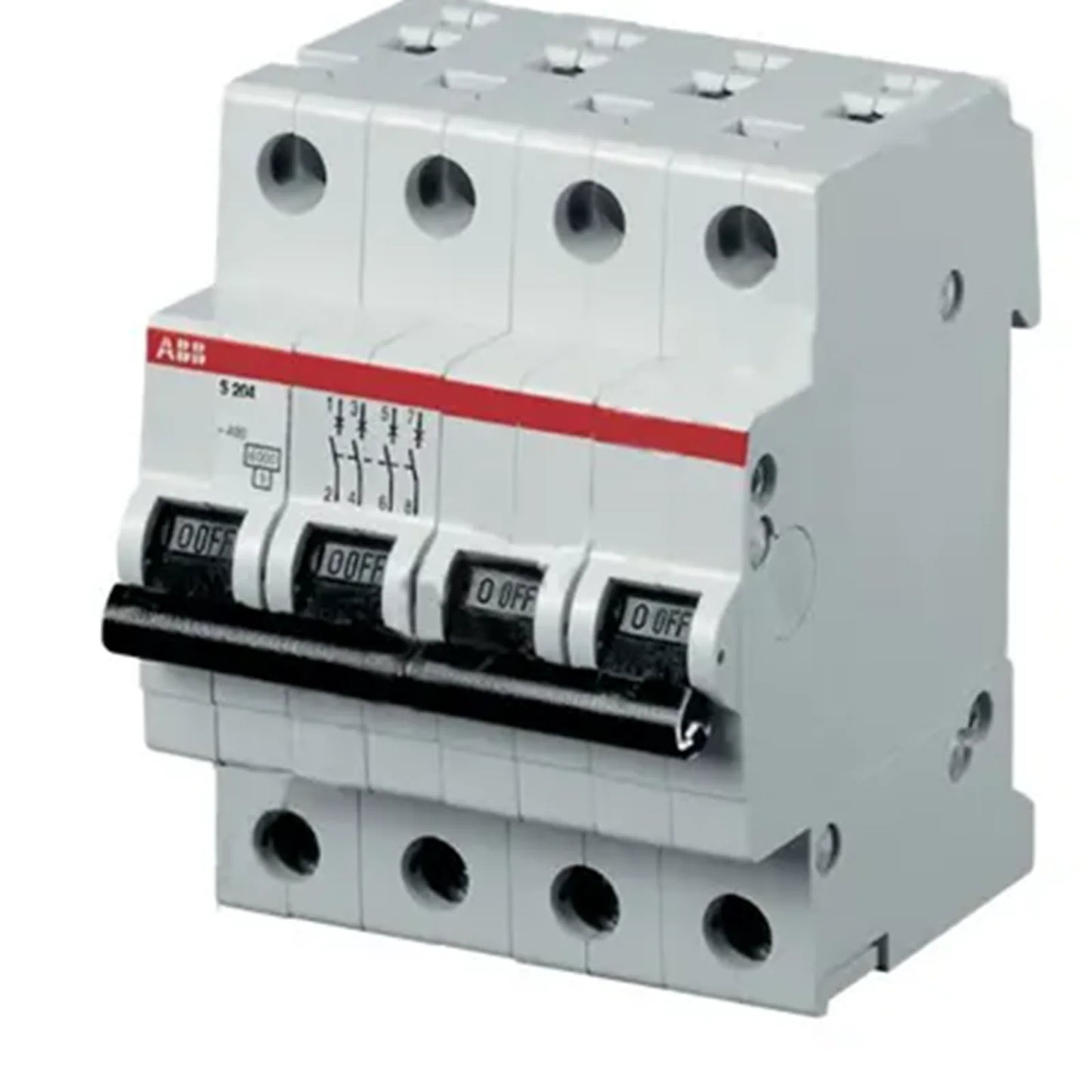 ABB S204-C40 Circuit Breaker 4-P 40A - 40A 4P Breaker - ABB [1]