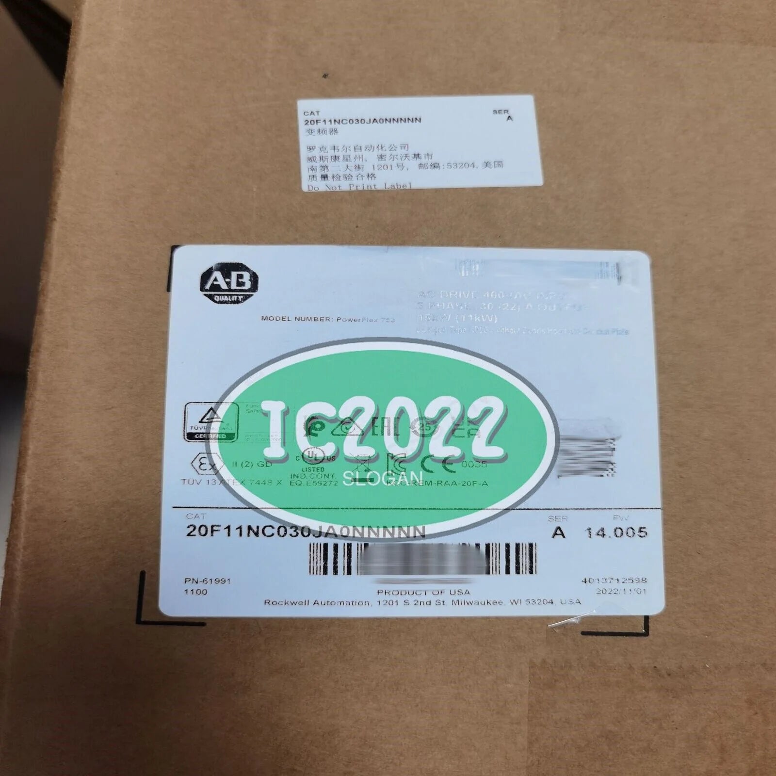 AB 1PCS New In Box 20F11NC030JA0NNNNN | Fast ship US TOCK | 20F11NC030JA0NNNNN | 1 Piece | New In Box - AB [1]