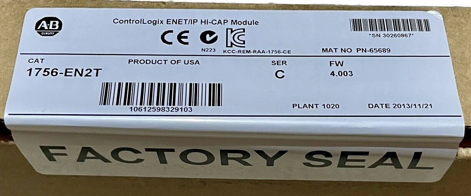 AB Allen-Bradley 1756EN2T C ControlLogix Module New Factory Sealed - ALLEN-BRADLEY [1]