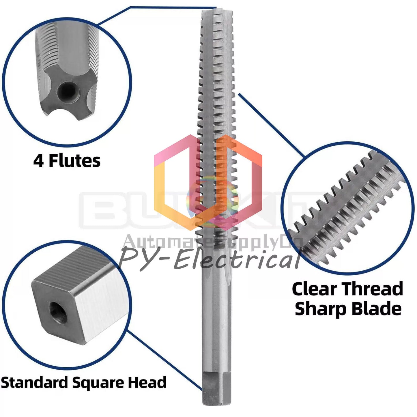 ACME 11/16"-8 Trapezoidal Tap Left Hand, HSS 11/16 x 8 Trapezoidal Thread Tap [9]