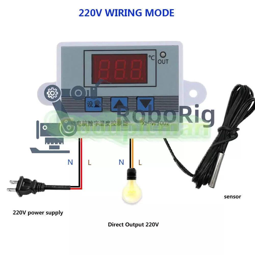 AC 110V-220V Digital LED Temperature Controller Microcomputer Thermostat [1]