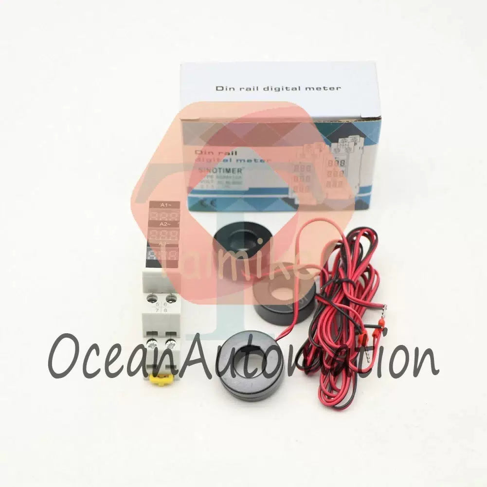 AC 80-500V 1-100A DIN-Rail Three-Phase AC Ammeter Digital Display Current Meter [2]