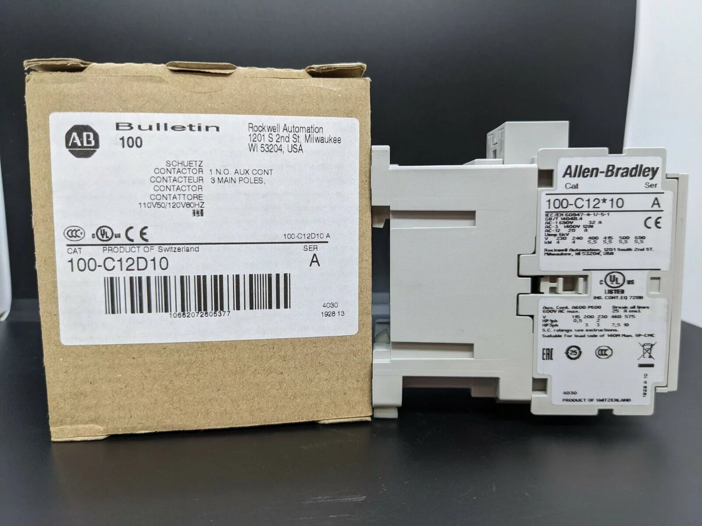 ALLEN-BRADLEY 100-C12D10 IEC Contactor 12A 120VAC New in Box - ALLEN-BRADLEY [1]