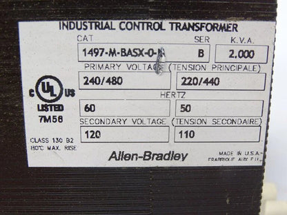 ALLEN-BRADLEY CONTROL CIRCUIT TRANSFORMER 1497-M-BASX-0-N (USED) - ALLEN-BRADLEY [1]