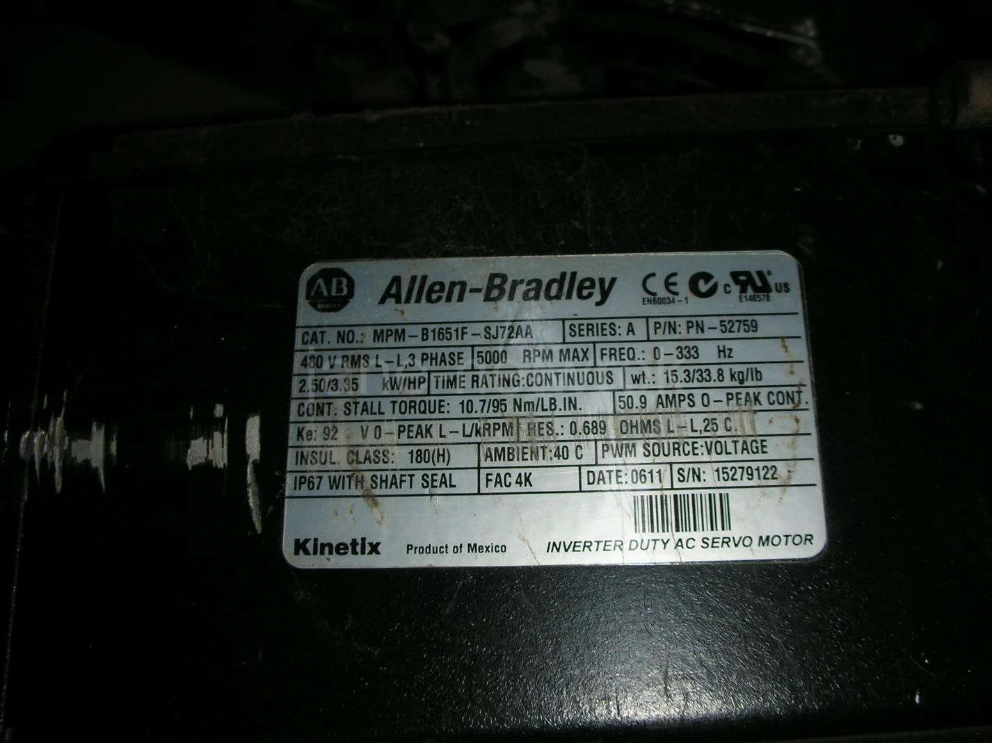 ALLEN BRADLEY MPM-B1651F-SJ72AA NEW IN BOX - ALLEN BRADLEY [1]