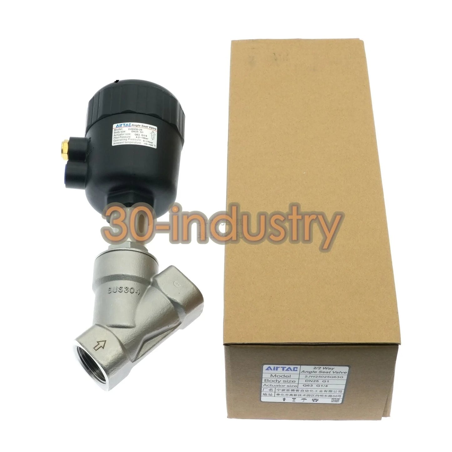 AirTAC 2JW25025Q63G Pneumatic Control Angle Seat Valve - AIRTAC [1]