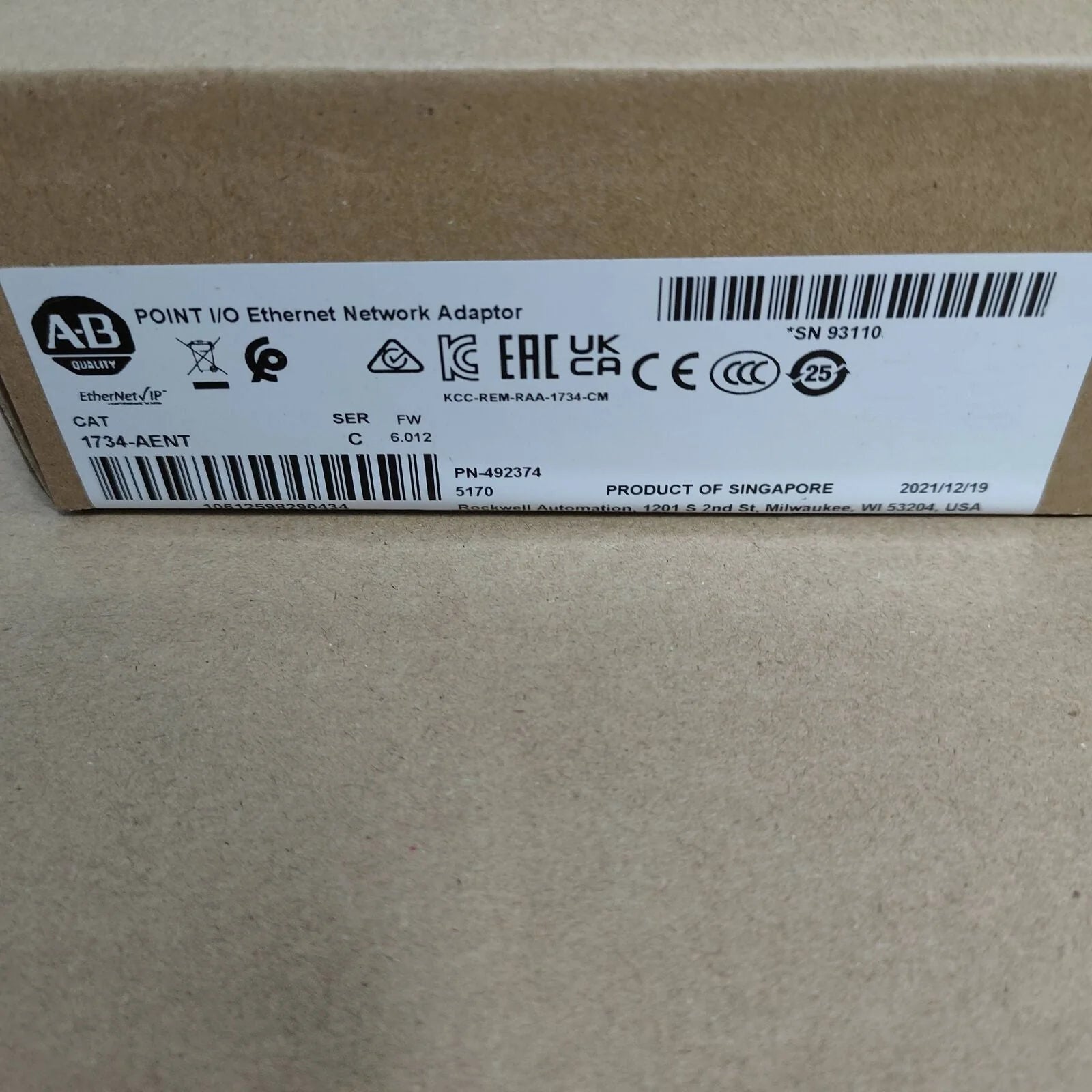 Allen-Bradley 1734-AENT POINT Ethernet Network Adaptor New Factory Sealed US Allen-Bradley 1734-AENT US Allen-Bradley 1734-AENT New Factory Sealed US Allen-Bradley 1734-AENT US Allen-Bradley 1734-AENT New Factory Sealed US - ALLEN-BRADLEY [3]
