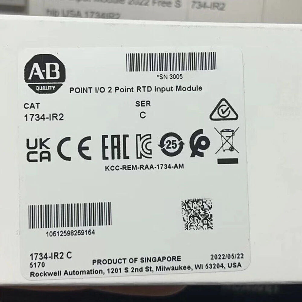 Allen-Bradley 1734-IR2 2 Point RTD Input Module Sealed, New 2023 Model - A. O. ALLEN-BRADLEY [1]