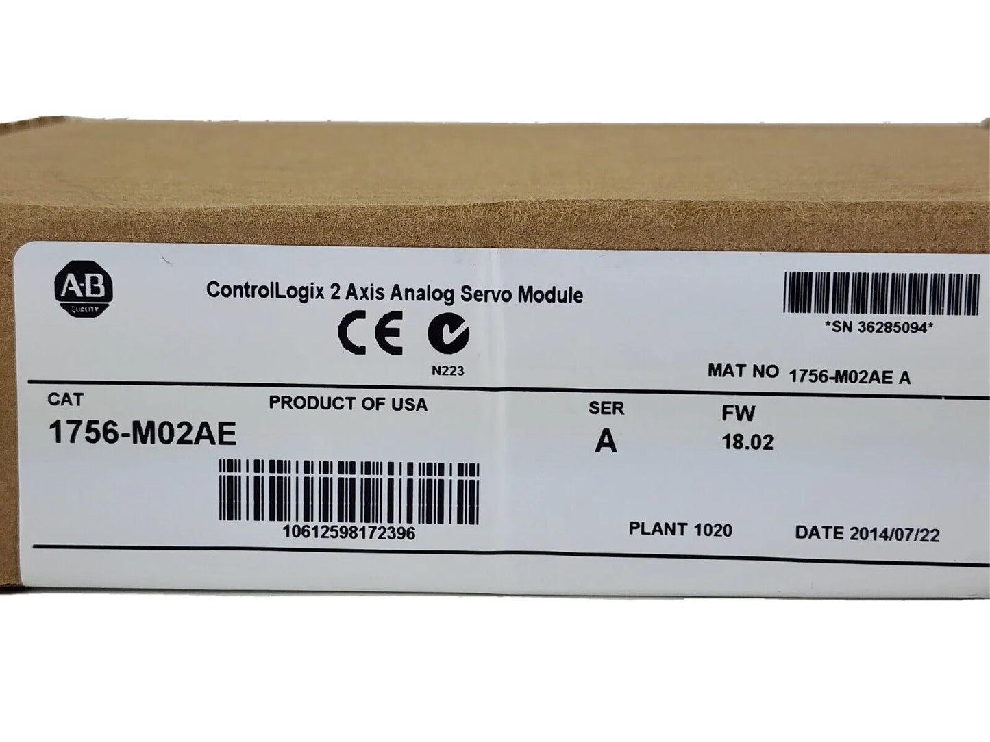 Allen Bradley 1756-M02AE ControlLogix 2Axis Analog Servo Module 18.02 - ALLEN BRADLEY [2]